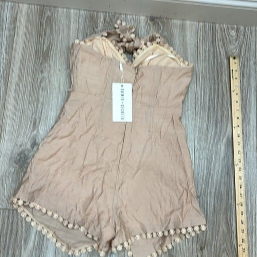 Saints & Secrets beige romper size Medium  NWT bohemian - Picture 8 of 8